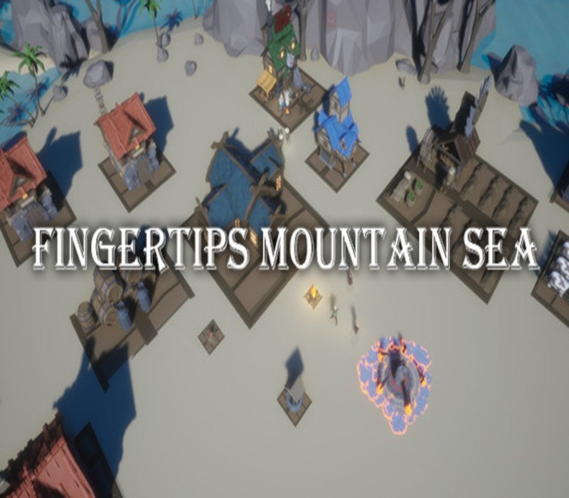 Fingertips mountain sea 