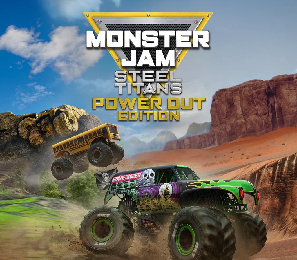 Monster Jam Steel Titans Power Out Bundle AR