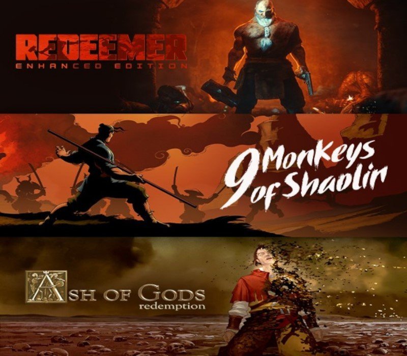 9 Monkeys of Shaolin + Ash of Gods + Redeemer: Bundle