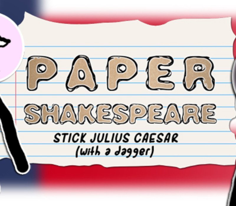 Paper Shakespeare: Stick Julius Caesar (with a dagger) 