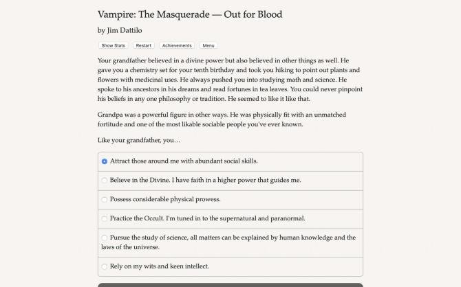 Vampire: The Masquerade - Out for Blood 